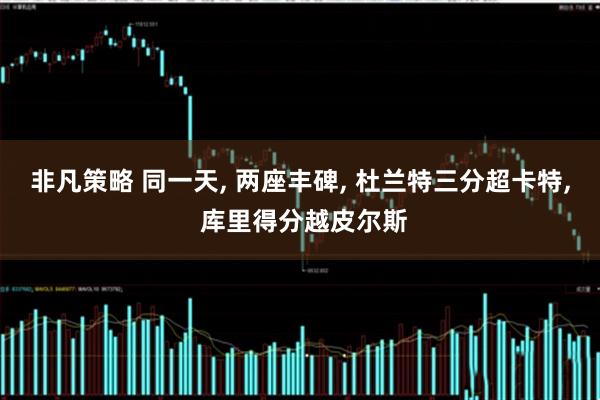非凡策略 同一天, 两座丰碑, 杜兰特三分超卡特, 库里得分越皮尔斯